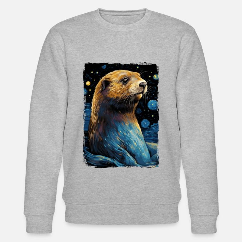 Otter Starry Night - Stanley/Stella CHANGER Unisex Organic Sweatshirt - undefined