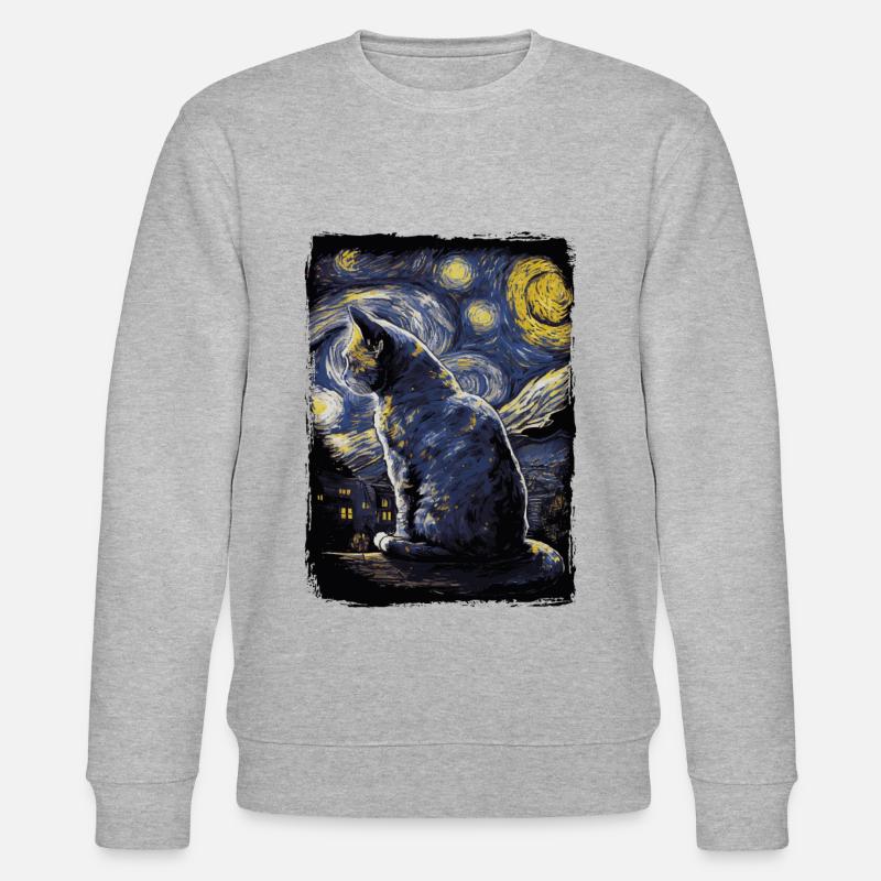 Katze Starry Night - Stanley/Stella Unisex Bio-Sweatshirt CHANGER  - undefined