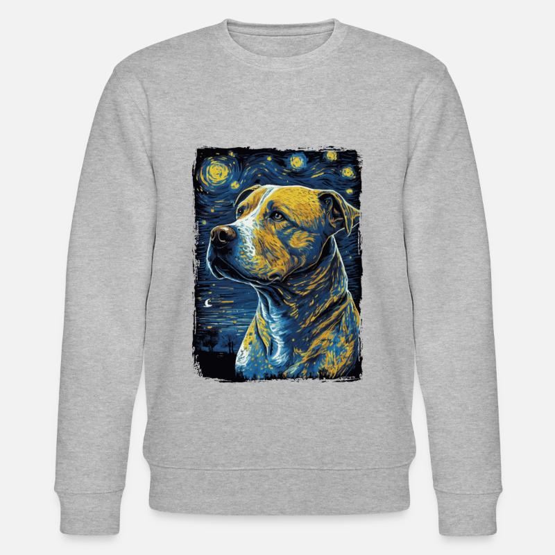 Pitbull Chien Nuit Étoilée - Sweat bio CHANGER Stanley/Stella Unisexe - undefined