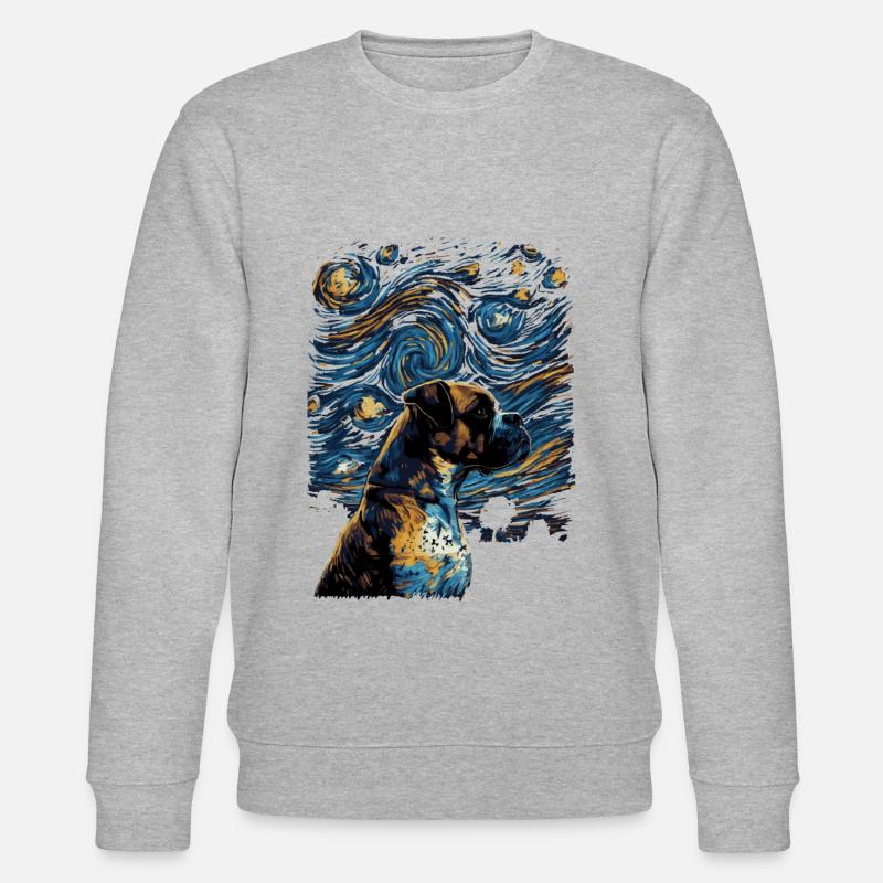 Boxerhund Starry Night - Stanley/Stella Unisex Bio-Sweatshirt CHANGER - undefined