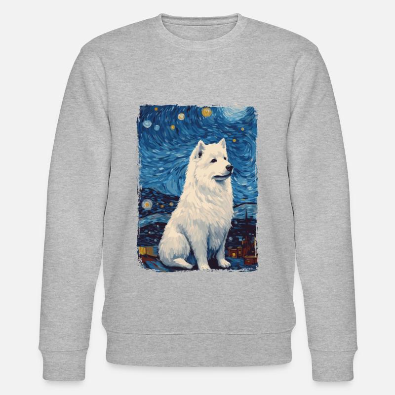 Samoyed Starry Night - Stanley/Stella CHANGER Unisex Organic Sweatshirt - undefined