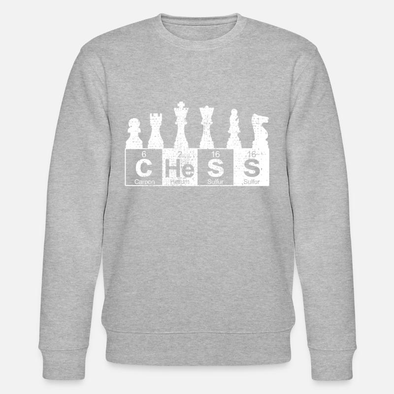 Science Schach Nerd - Stanley/Stella Unisex Bio-Sweatshirt CHANGER  - Grau meliert