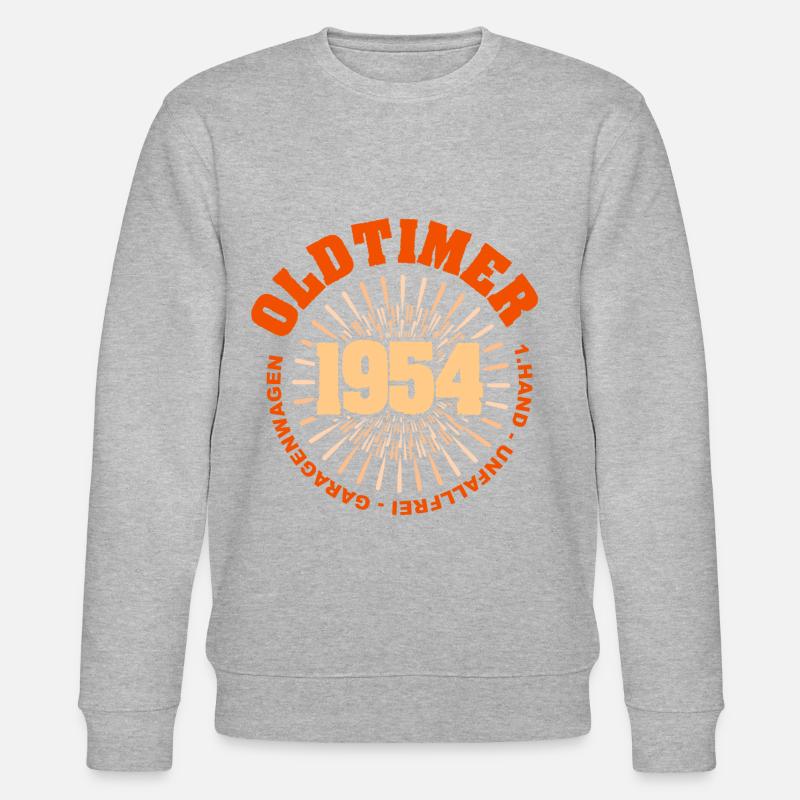 Oldtimer Spruch Geschenkidee 1954 - Stanley/Stella Unisex Bio-Sweatshirt CHANGER  - Grau meliert