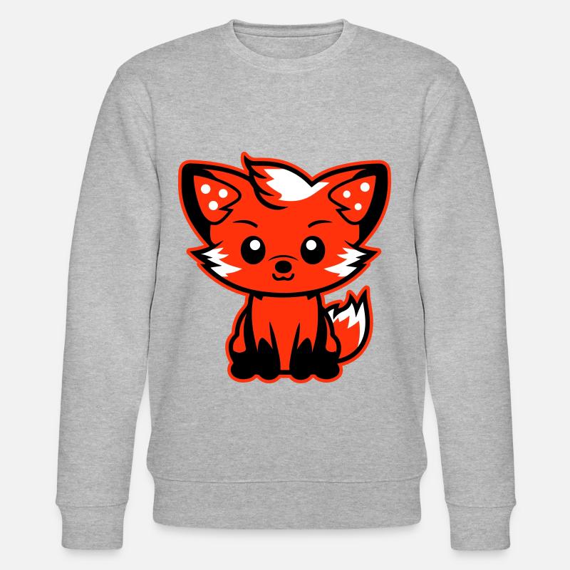 Fuchs Comic - Stanley/Stella Unisex Bio-Sweatshirt CHANGER  - Grau meliert