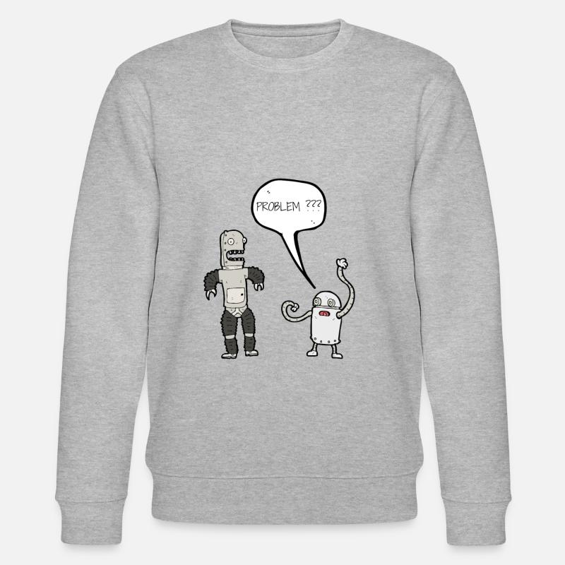 Roboter Problem? - Stanley/Stella Unisex Bio-Sweatshirt CHANGER  - Grau meliert