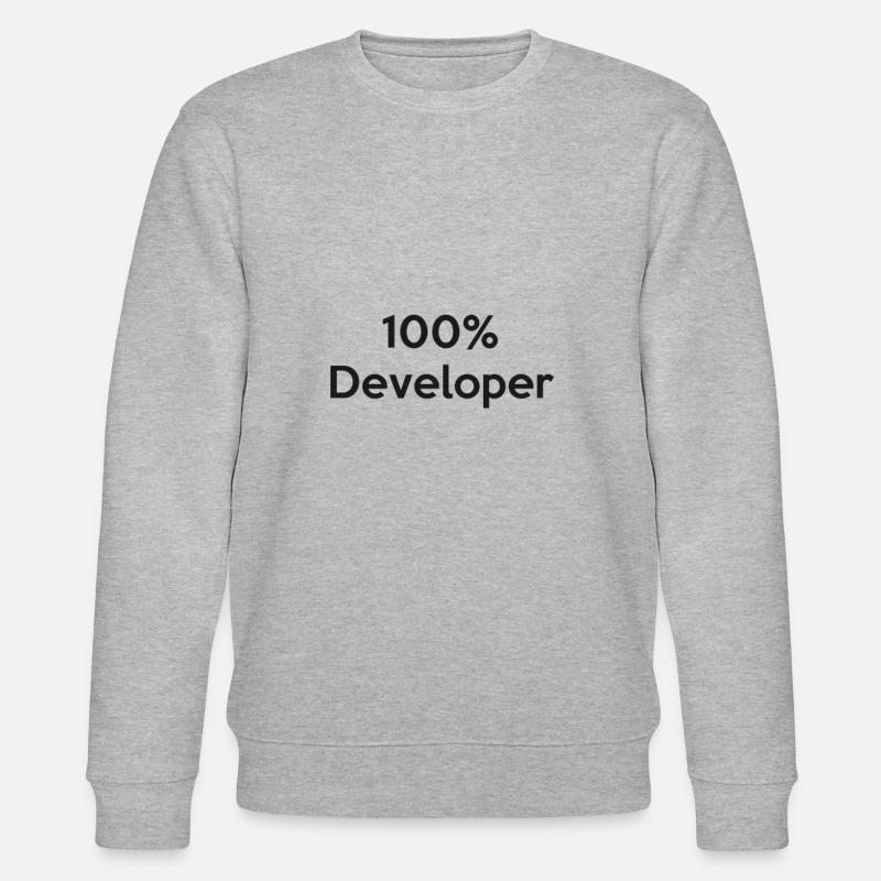 100% Developer - Stanley/Stella CHANGER Unisex Organic Sweatshirt - heather grey