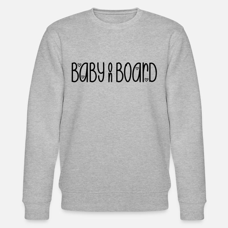 Baby on Board - Stanley/Stella Unisex Bio-Sweatshirt CHANGER  - Grau meliert