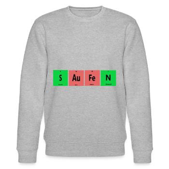 Saufen - Stanley/Stella Unisex Bio-Sweatshirt CHANGER  - Grau meliert - Vorne - Nik (191cm) & Marisol (170cm)
