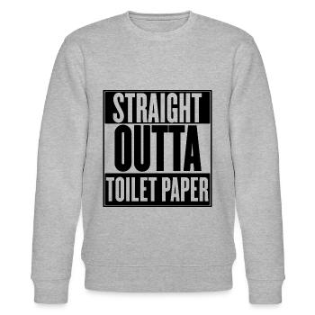 Chemises de papier hygiénique Straight Outta TP pénurie - Sweat bio CHANGER Stanley/Stella Unisexe - gris chiné - Devant - Nik (191cm) & Marisol (170cm)