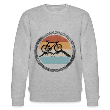 Radsport Bike Fahrrad Sport Radeln Biker Cycling - Stanley/Stella Unisex Bio-Sweatshirt CHANGER  - Grau meliert - Vorne - Nik (191cm) & Marisol (170cm)