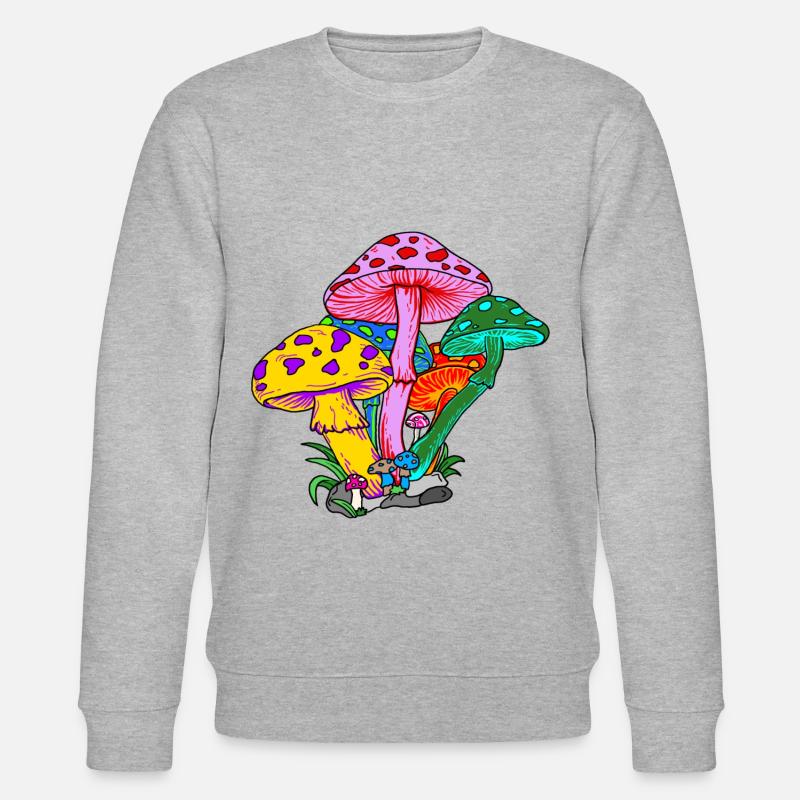 Champignons - Sweat bio CHANGER Stanley/Stella Unisexe - gris chiné