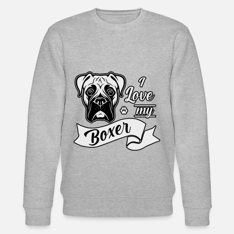 J’adore mon Boxer - Sweat bio CHANGER Stanley/Stella Unisexe - gris chiné