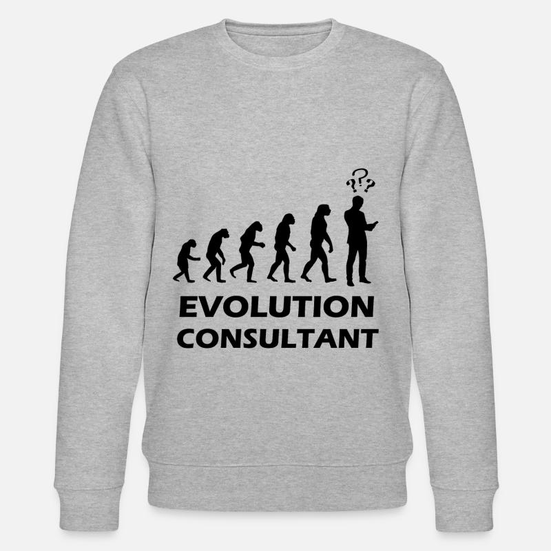 Evolution Consultant Berater Wirtschaftsprüfer - Stanley/Stella Unisex Bio-Sweatshirt CHANGER  - Grau meliert