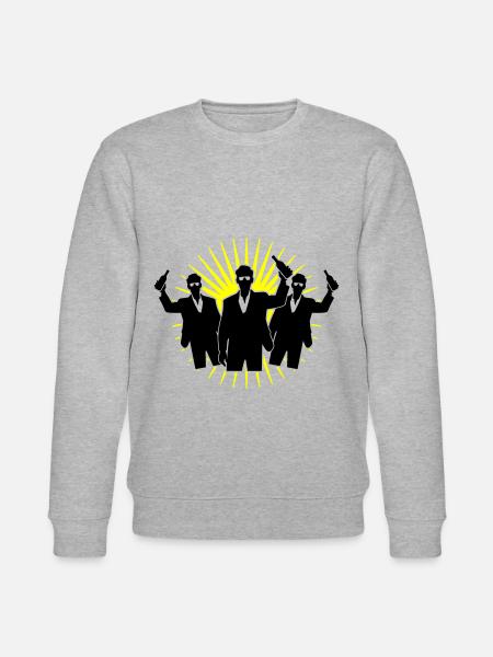 Drunk Party Booze Silhouette - Stanley/Stella CHANGER Unisex Organic Sweatshirt - heather grey