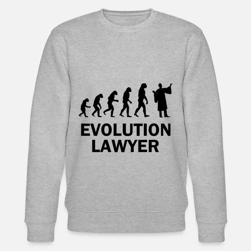 Lawyer Evolution Primaten Gericht Anwaltsrobe - Stanley/Stella Unisex Bio-Sweatshirt CHANGER - Grau meliert