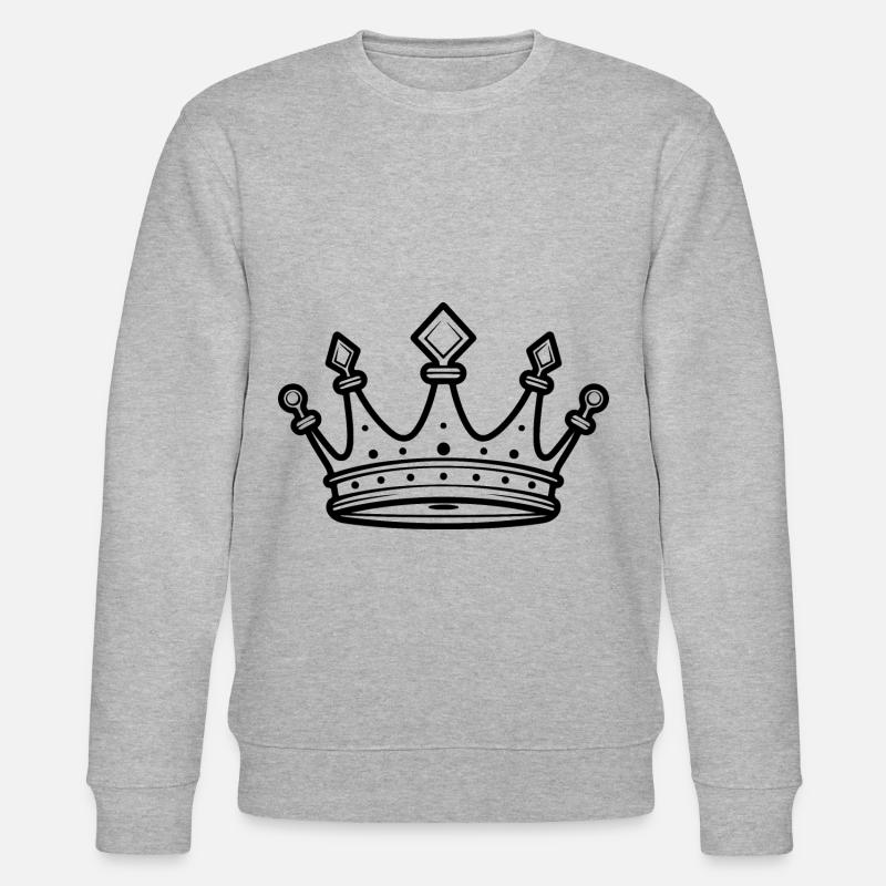 Crown Symbol Silhouette - Stanley/Stella CHANGER Unisex Organic Sweatshirt - heather grey