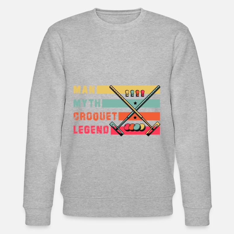 Man Myth Croquet Legend - Stanley/Stella Unisex Bio-Sweatshirt CHANGER  - Grau meliert