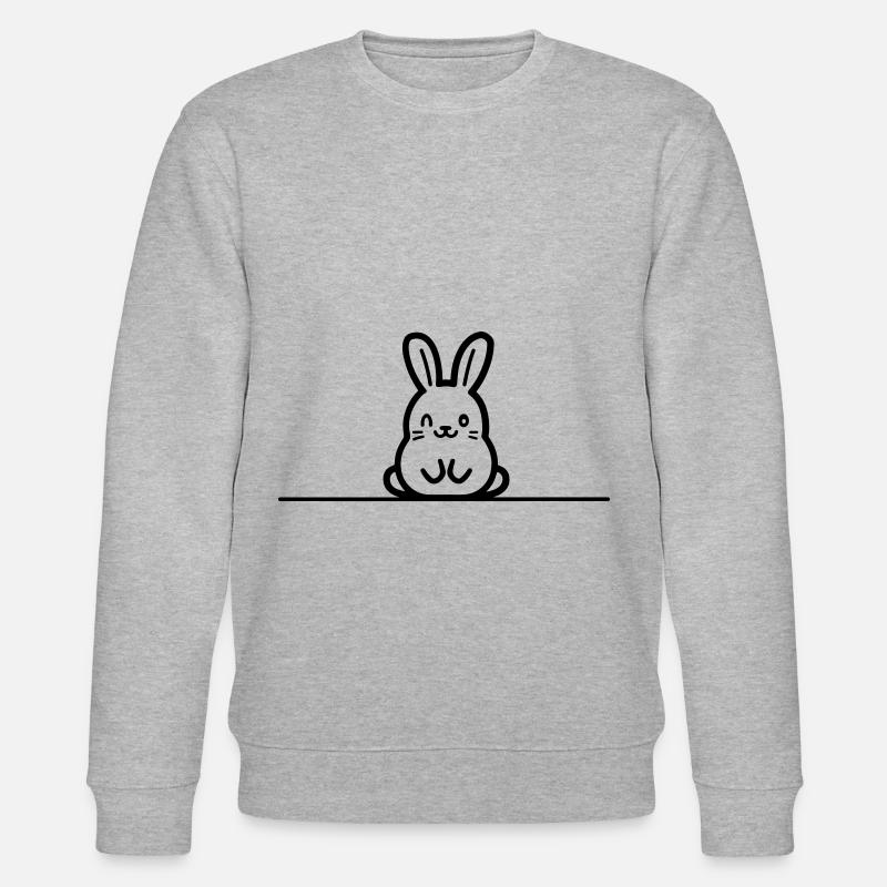 Lapin Pâques - Sweat bio CHANGER Stanley/Stella Unisexe - gris chiné
