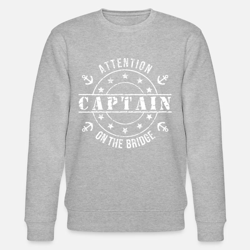 Captain on board - Stanley/Stella CHANGER Unisex Organic Sweatshirt - heather grey