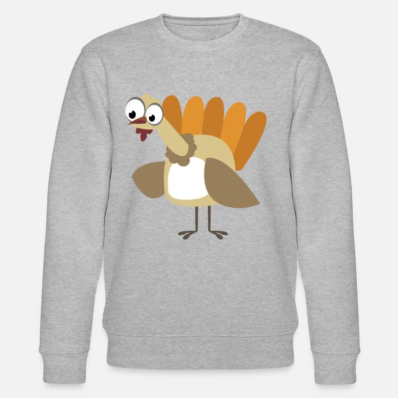 Truthahn Gobbler - Stanley/Stella Unisex Bio-Sweatshirt CHANGER  - Grau meliert