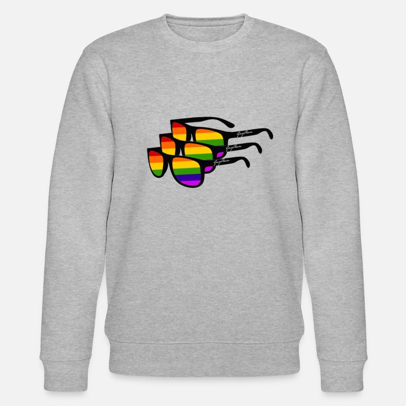 Rainbow Sunglass "Gay Ban" - Stanley/Stella Unisex Bio-Sweatshirt CHANGER - Grau meliert