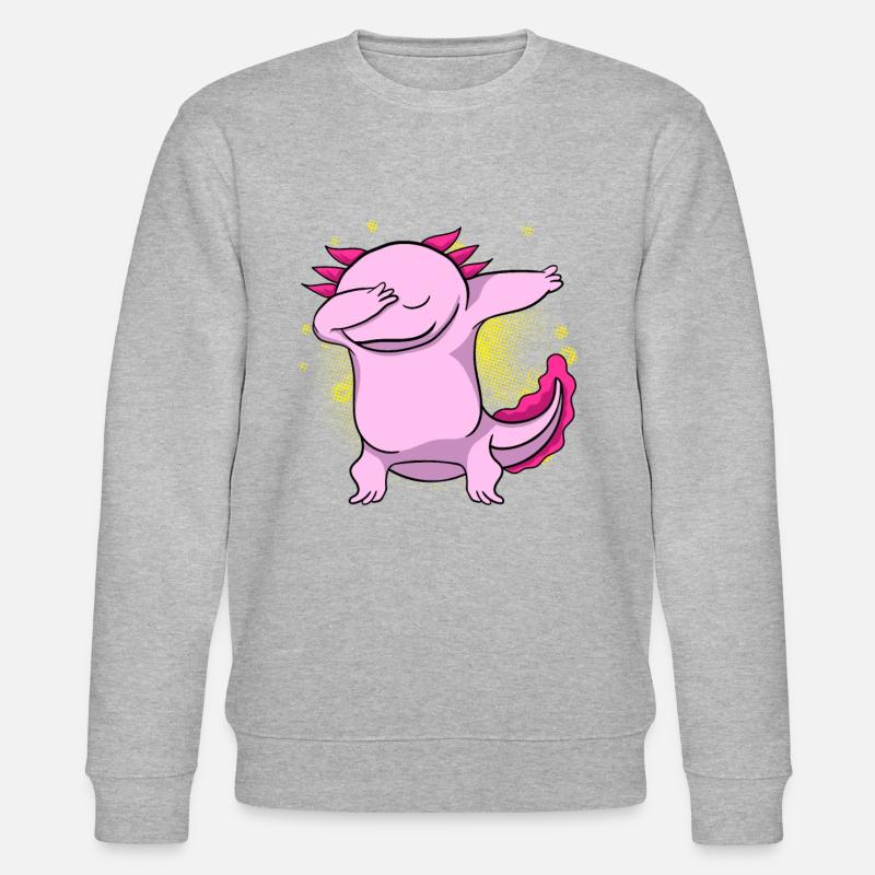Dabbing Axolotl - Stanley/Stella Unisex Bio-Sweatshirt CHANGER  - Grau meliert