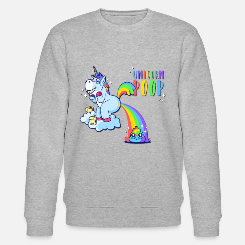 Einhorn Kacke - Stanley/Stella Unisex Bio-Sweatshirt CHANGER  - Grau meliert