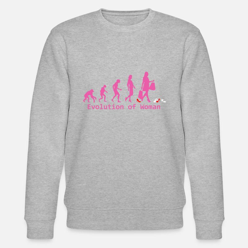 evolution der Frau - Stanley/Stella Unisex Bio-Sweatshirt CHANGER  - Grau meliert