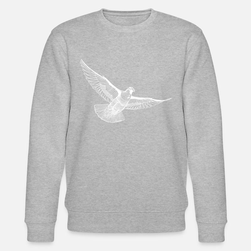 Fliegende Taube Illustration Line Art - Stanley/Stella Unisex Bio-Sweatshirt CHANGER  - undefined