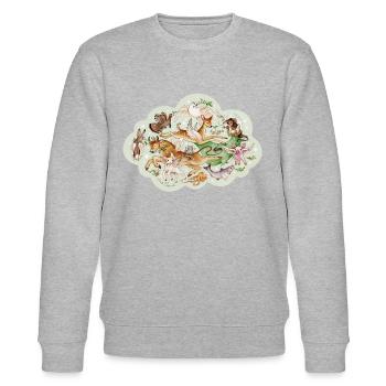 Peaceful Christmas - Stanley/Stella CHANGER Unisex Organic Sweatshirt - heather grey - Front - Nik (191cm) & Marisol (170cm)