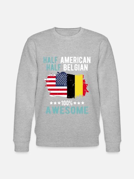 Half American Half Belgian - Stanley/Stella CHANGER Unisex Organic Sweatshirt -