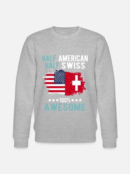 Half American Half Swiss - Stanley/Stella CHANGER Unisex Organic Sweatshirt -