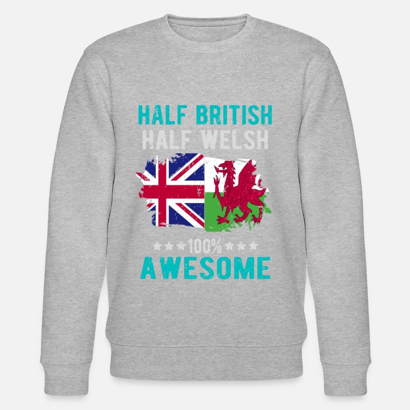Half British Half Welsh - Stanley/Stella CHANGER Unisex Organic Sweatshirt - undefined