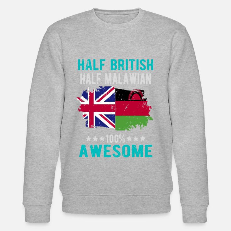 Half British Half Malawi - Stanley/Stella CHANGER Unisex Organic Sweatshirt - undefined