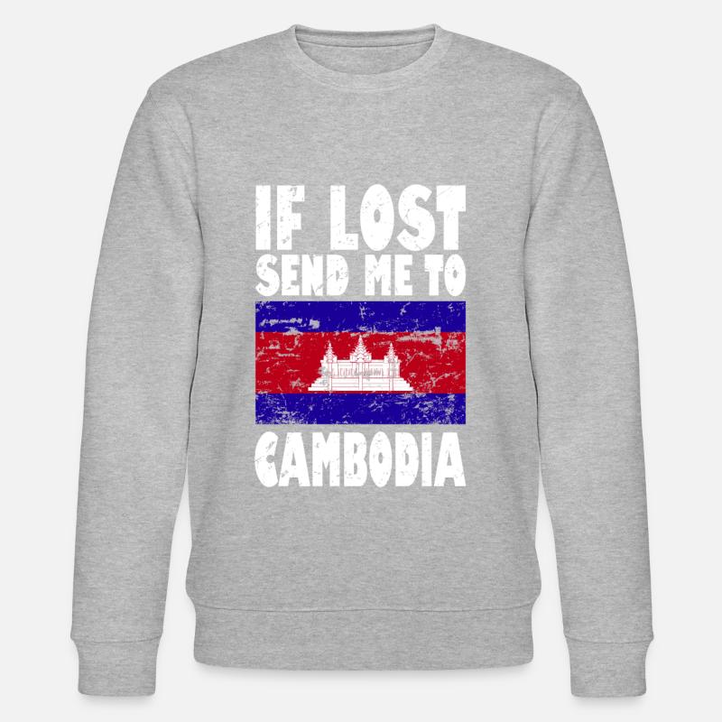 Cambodia Flag Saying - Stanley/Stella CHANGER Unisex Organic Sweatshirt - undefined
