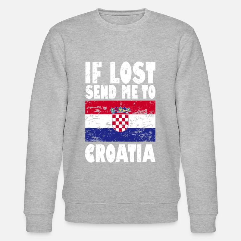 Kroatien Flagge Spruch - Stanley/Stella Unisex Bio-Sweatshirt CHANGER  - undefined