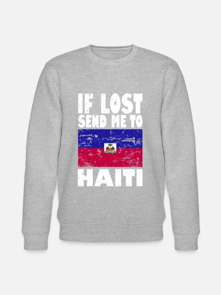 Haiti Flag Slogan - Stanley/Stella CHANGER Unisex Organic Sweatshirt -