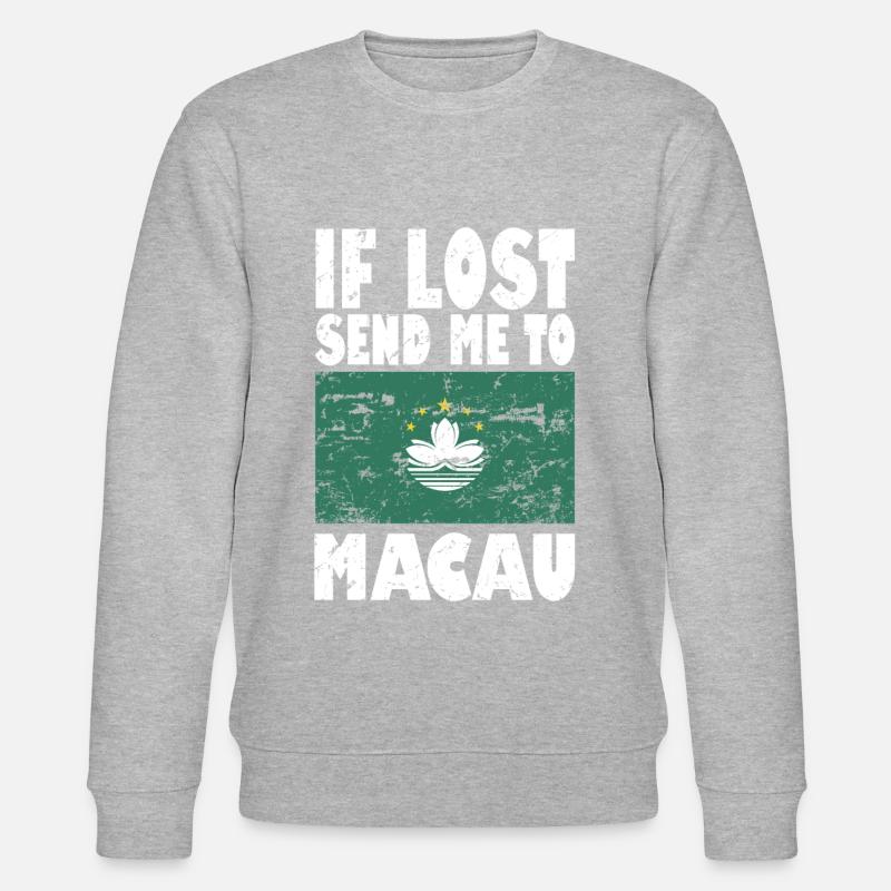 Macau Flag Saying - Stanley/Stella CHANGER Unisex Organic Sweatshirt - undefined