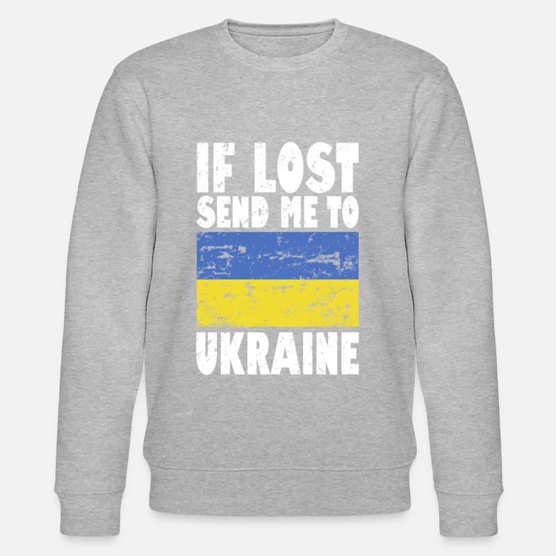 Ukraine Flag Slogan - Stanley/Stella CHANGER Unisex Organic Sweatshirt - undefined