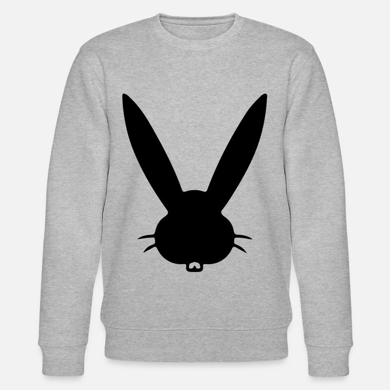 Rabbit Rabbit Rabbit's Head - Stanley/Stella CHANGER Unisex Organic Sweatshirt - heather grey