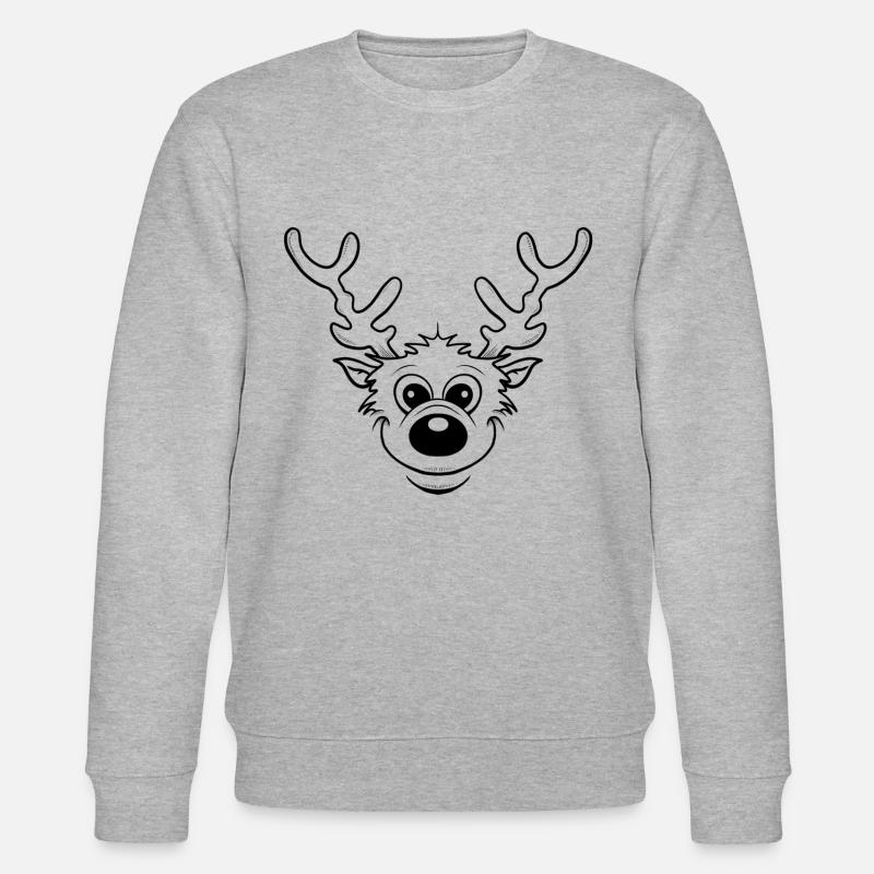 Elch - Stanley/Stella Unisex Bio-Sweatshirt CHANGER  - Grau meliert