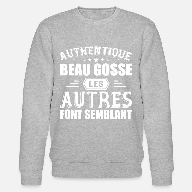 Authentic Handsome Kid - Stanley/Stella CHANGER Unisex Organic Sweatshirt - heather grey