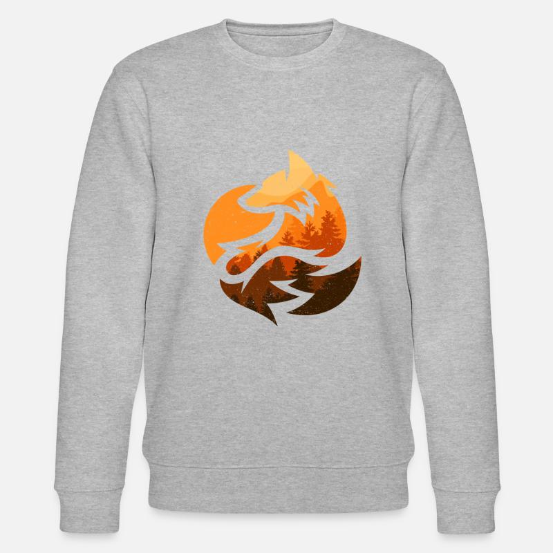 Fuchs Tierdesign Geschenke - Stanley/Stella Unisex Bio-Sweatshirt CHANGER  - Grau meliert