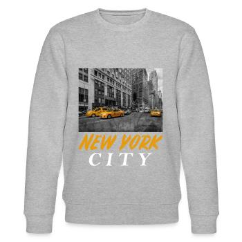 New York - Stanley/Stella Unisex Bio-Sweatshirt CHANGER  - Grau meliert - Vorne - Nik (191cm) & Marisol (170cm)