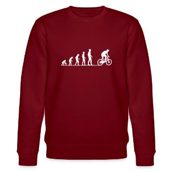 BMX Dirt Bike Evolution I Du singe au vélo - Sweat bio CHANGER Stanley/Stella Unisexe - bordeaux - Devant - Nik (191cm) & Marisol (170cm)