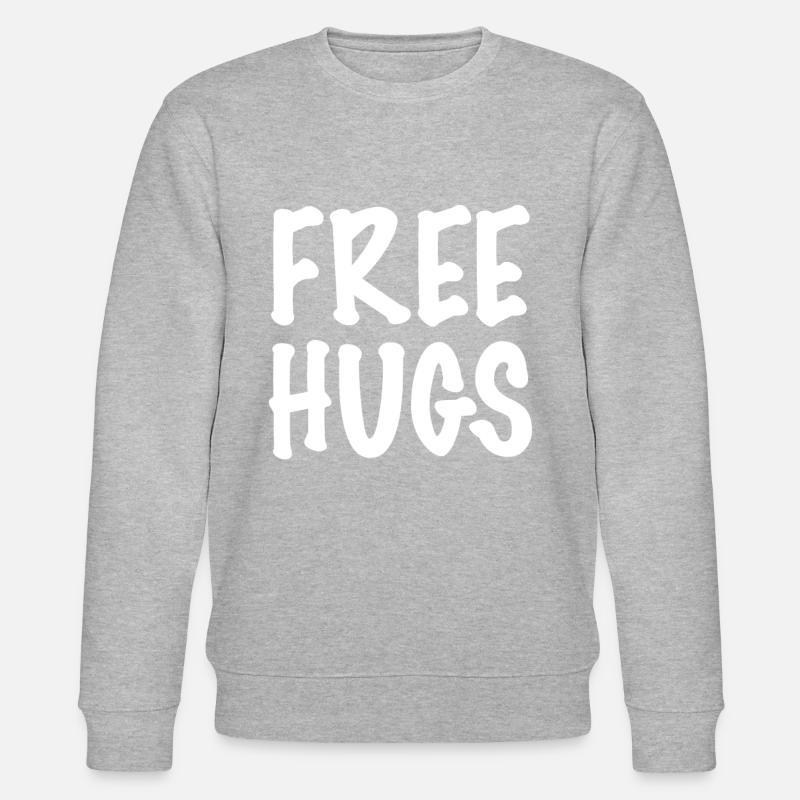 Free Hugs - Stanley/Stella Unisex Bio-Sweatshirt CHANGER  - Grau meliert