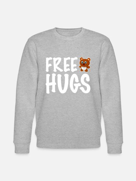 Free Hugs Bear - Ekologisk sweatshirt CHANGER unisex från Stanley/Stella - gråmelerad