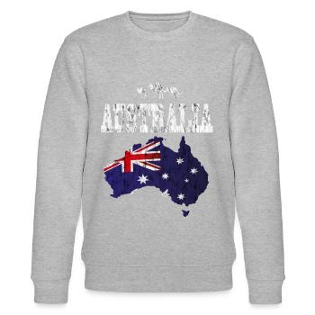 Australia - Stanley/Stella Unisex Bio-Sweatshirt CHANGER  - Grau meliert - Vorne - Nik (191cm) & Marisol (170cm)