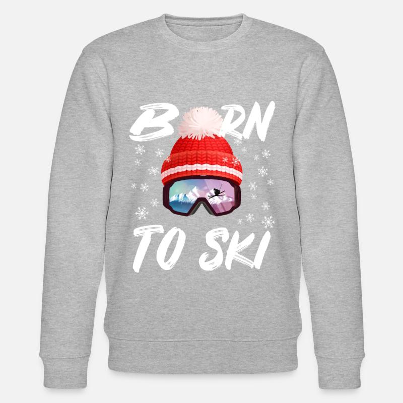 Born to ski - Stanley/Stella CHANGER Unisex Organic Sweatshirt - heather grey