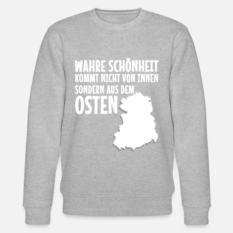 DDR Ossi Osten - Stanley/Stella Unisex Bio-Sweatshirt CHANGER  - Grau meliert